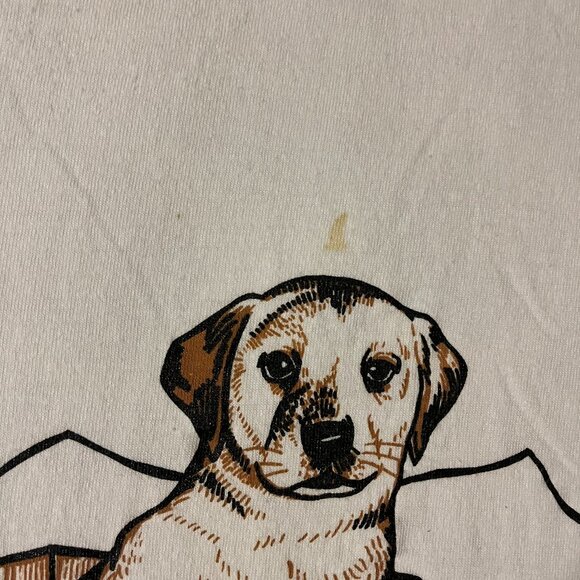 VTG 90s Happy Holidogs Holiday Christmas Festive Single Stitch White Tee XL - Picture 4 of 6